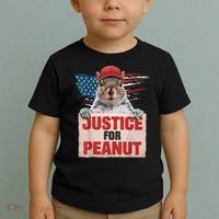 Justice For Peanut The Squirrel American Flag Peanut Squirrel Gift Toddler T-Shirt thumb 2