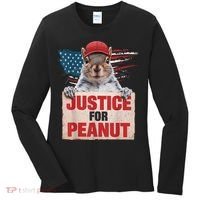 Justice For Peanut The Squirrel American Flag Peanut Squirrel Gift Women's Long Sleeve Shirt thumb 0