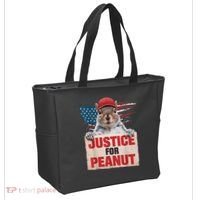 Justice For Peanut The Squirrel American Flag Peanut Squirrel Gift Tote Bag thumb 2