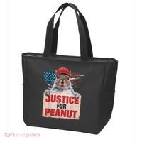 Justice For Peanut The Squirrel American Flag Peanut Squirrel Gift Tote Bag thumb 3