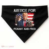 Justice For Peanut Squirrel Fred Raccoon Vote Trump Maga USA-Made Doggie Bandana thumb 0
