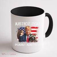 Justice For Peanut Squirrel Fred Raccoon Vote Trump Maga Coffee Mug thumb 1