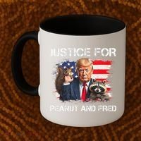 Justice For Peanut Squirrel Fred Raccoon Vote Trump Maga Coffee Mug thumb 2