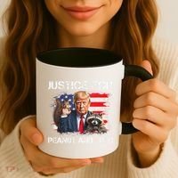 Justice For Peanut Squirrel Fred Raccoon Vote Trump Maga Coffee Mug thumb 3