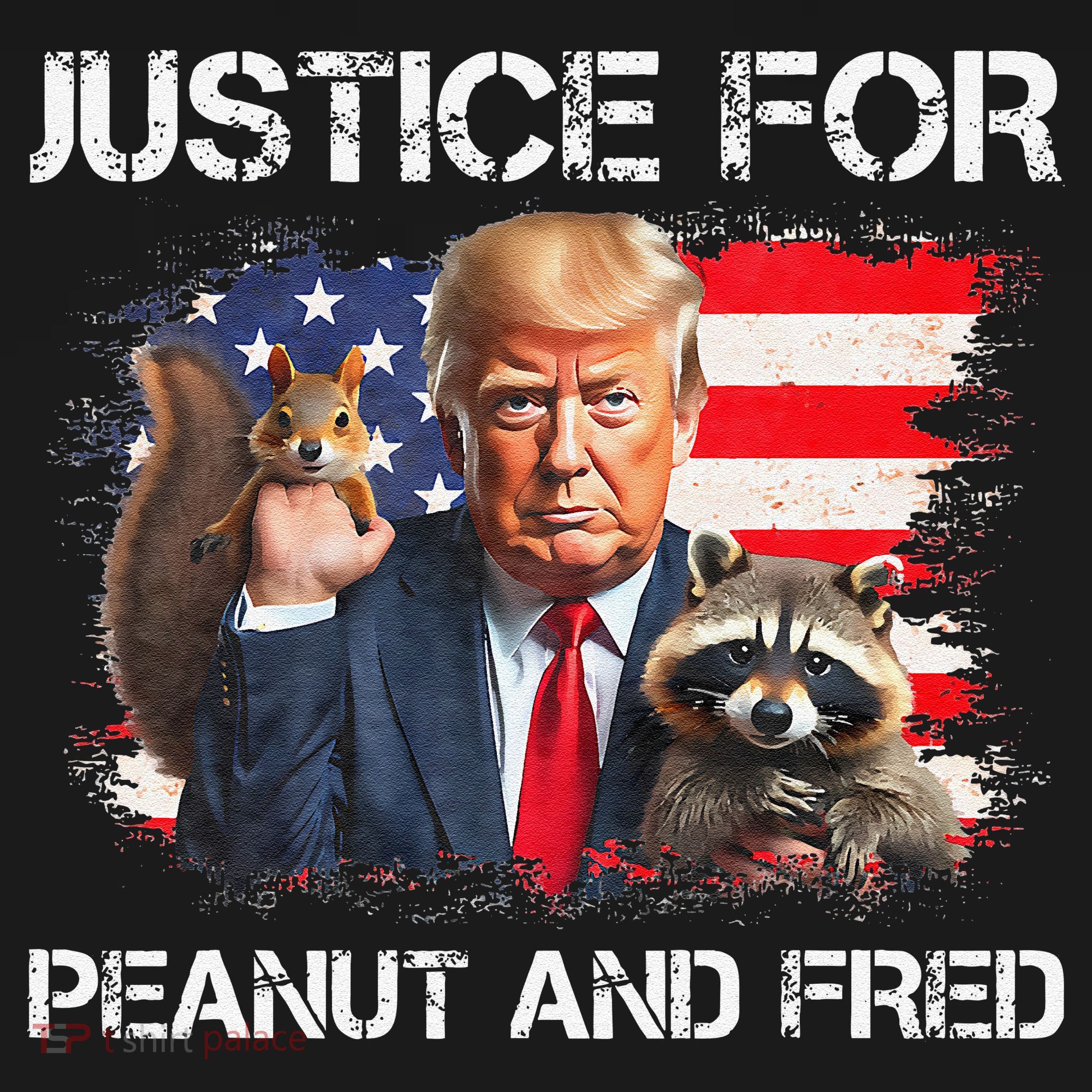 Justice For Peanut Squirrel Fred Raccoon Vote Trump Maga Women's Hoodie