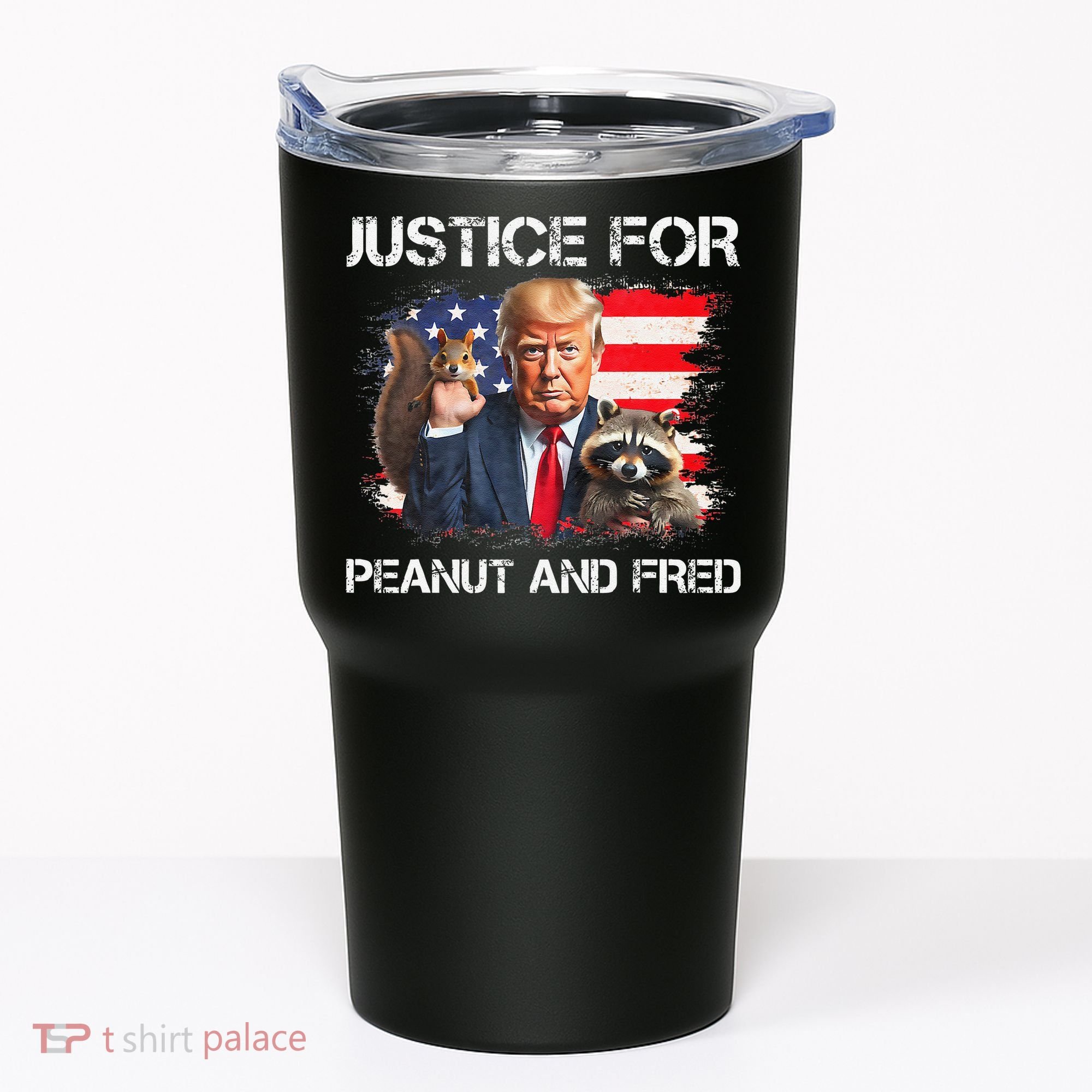 Justice For Peanut Squirrel Fred Raccoon Vote Trump Maga Tumbler