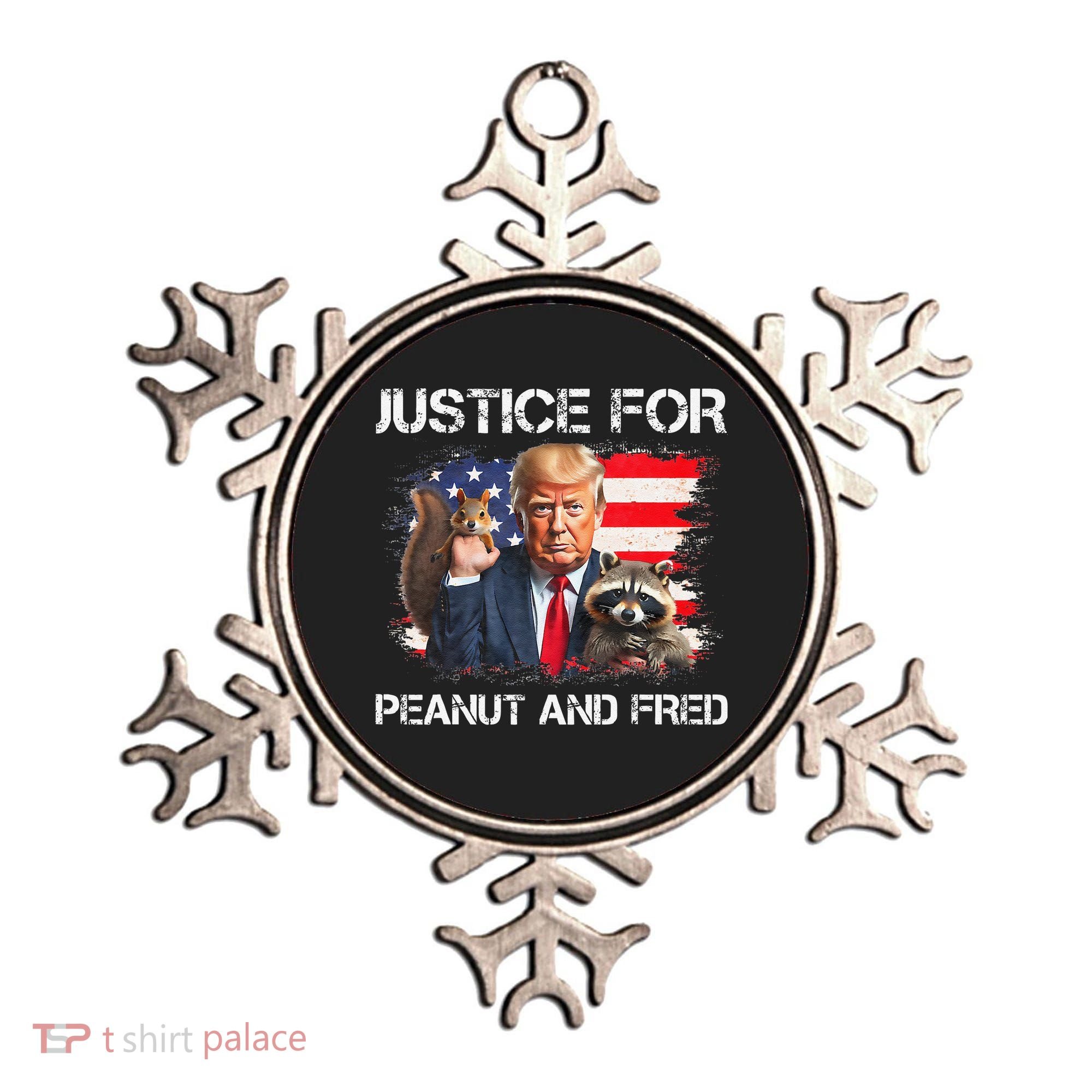Justice For Peanut Squirrel Fred Raccoon Vote Trump Maga Ornament