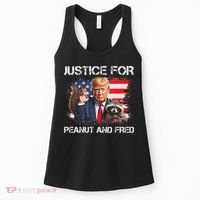 Justice For Peanut Squirrel Fred Raccoon Vote Trump Maga Women's Tank Top thumb 0