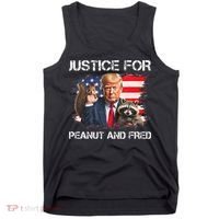 Justice For Peanut Squirrel Fred Raccoon Vote Trump Maga Tank Top thumb 0