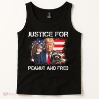 Justice For Peanut Squirrel Fred Raccoon Vote Trump Maga Tank Top thumb 2