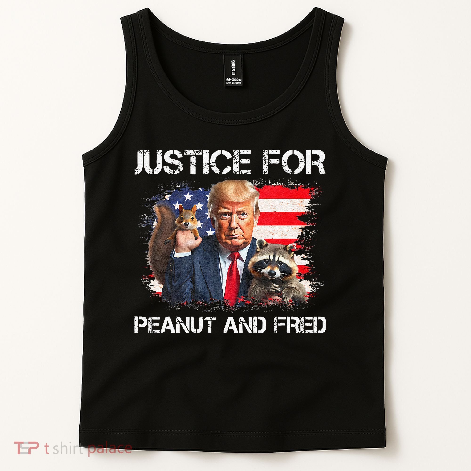Justice For Peanut Squirrel Fred Raccoon Vote Trump Maga Tank Top
