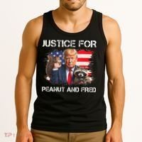 Justice For Peanut Squirrel Fred Raccoon Vote Trump Maga Tank Top thumb 3