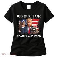 Justice For Peanut Squirrel Fred Raccoon Vote Trump Maga Women's T-Shirt thumb 0