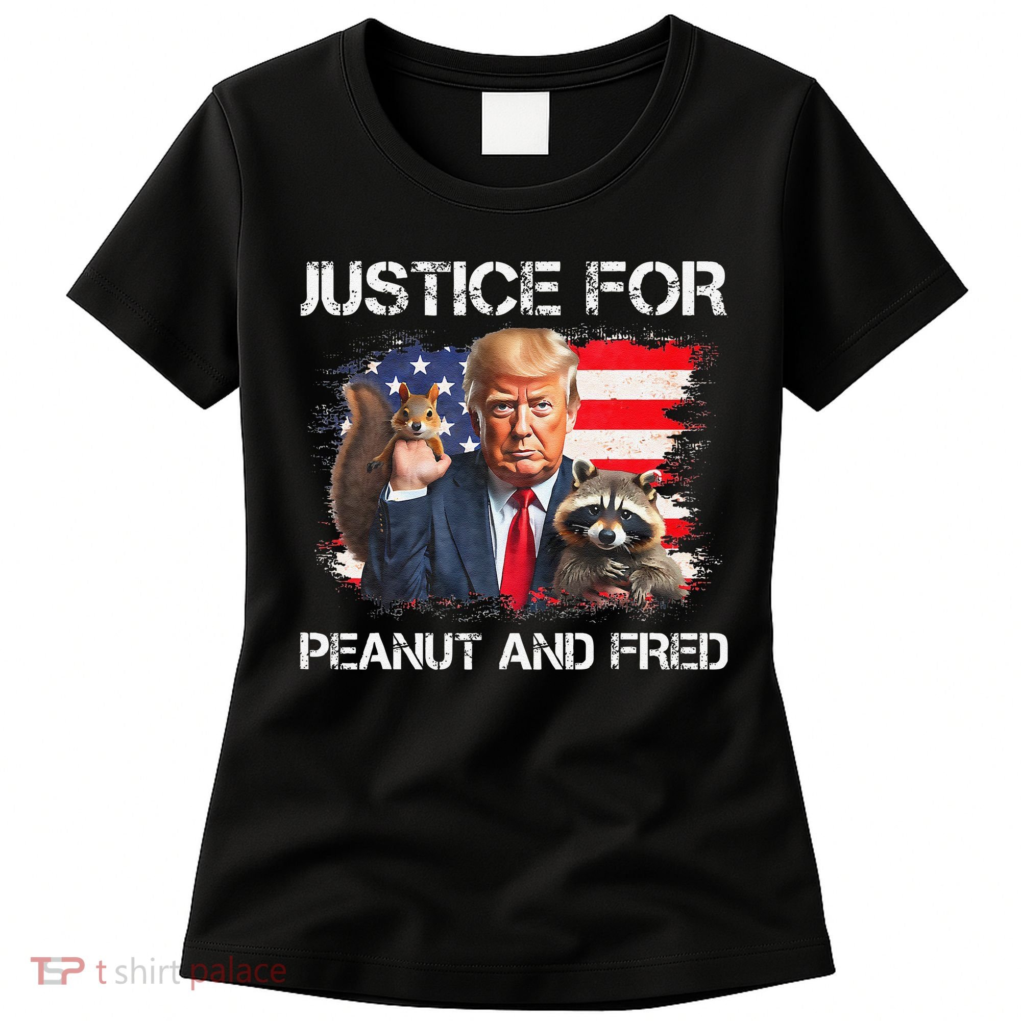 Justice For Peanut Squirrel Fred Raccoon Vote Trump Maga Women's T-Shirt