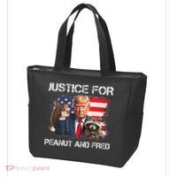 Justice For Peanut Squirrel Fred Raccoon Vote Trump Maga Tote Bag thumb 3
