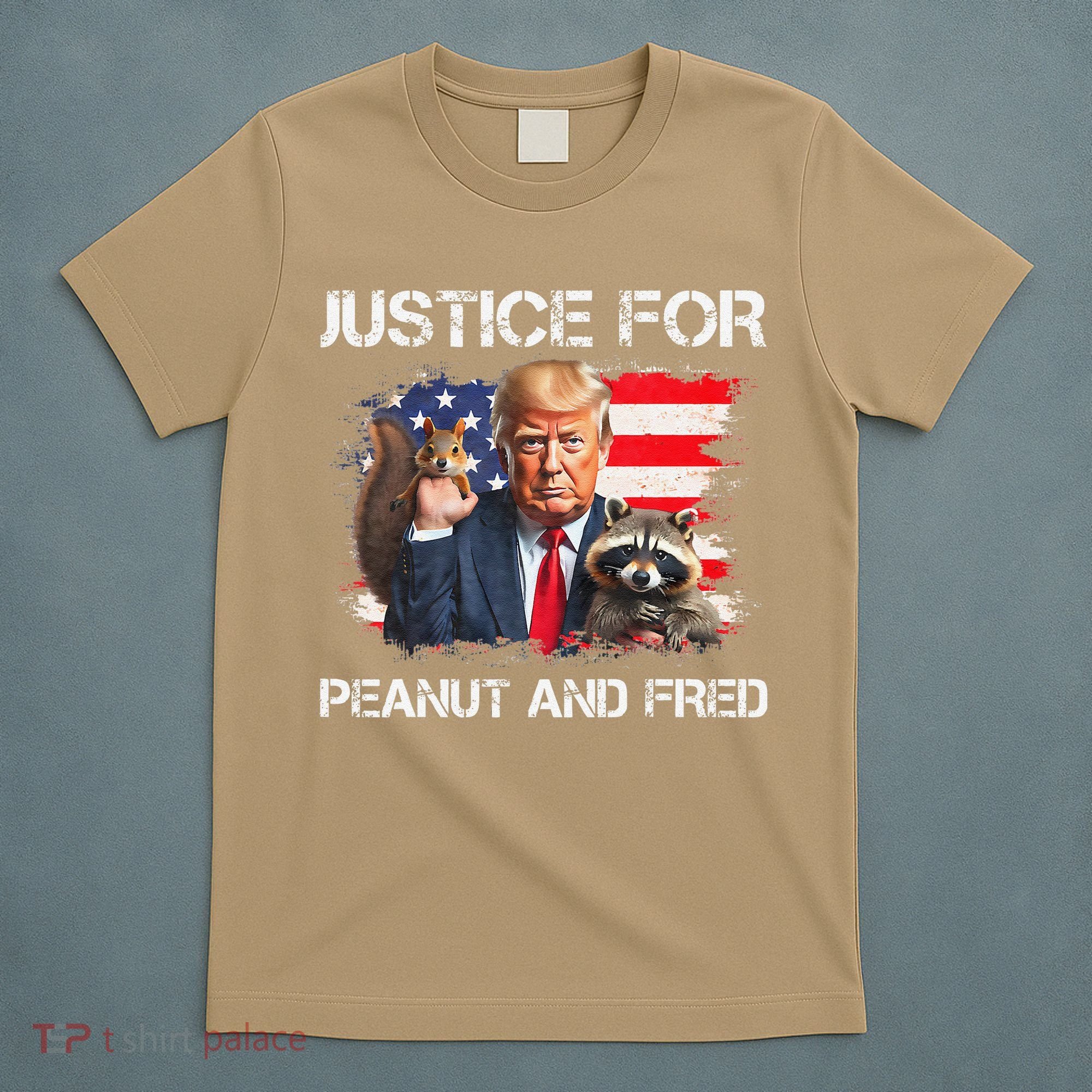 Justice For Peanut Squirrel Fred Raccoon Vote Trump Maga T-Shirt