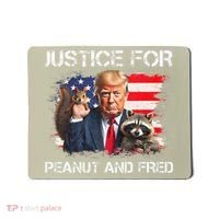 Justice For Peanut Squirrel Fred Raccoon Vote Trump Maga Mousepad thumb 0