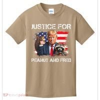 Justice For Peanut Squirrel Fred Raccoon Vote Trump Maga Kids T-Shirt thumb 0