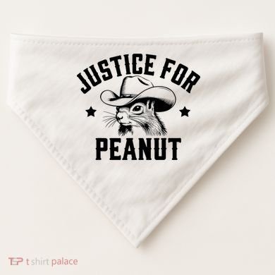 Justice For Peanut The Squirrel Peanut Squirrel USA-Made Doggie Bandana