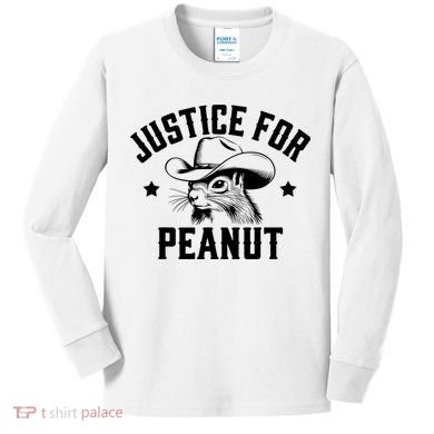 Justice For Peanut The Squirrel Peanut Squirrel Kids Long Sleeve Shirt