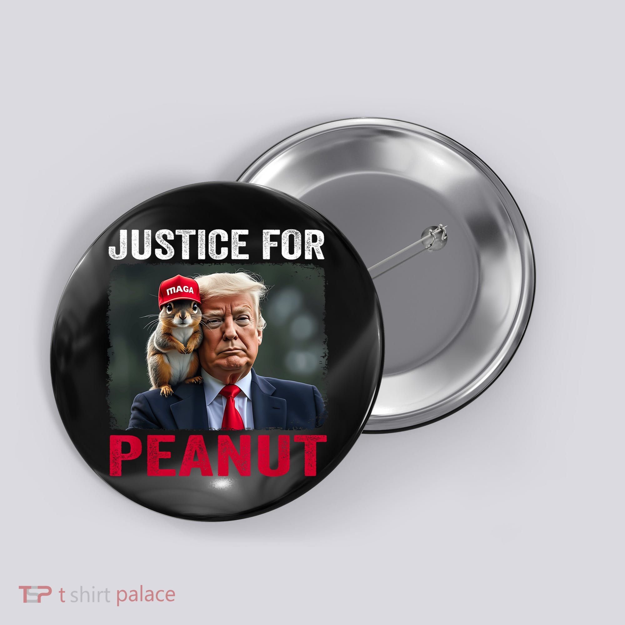 Justice For Peanut The Squirrel Wanted Button