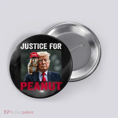Justice For Peanut The Squirrel Wanted Button