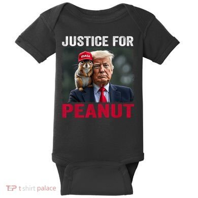 Justice For Peanut The Squirrel Wanted Baby Bodysuit