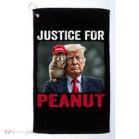 Justice For Peanut The Squirrel Wanted Golf Towel thumb 0