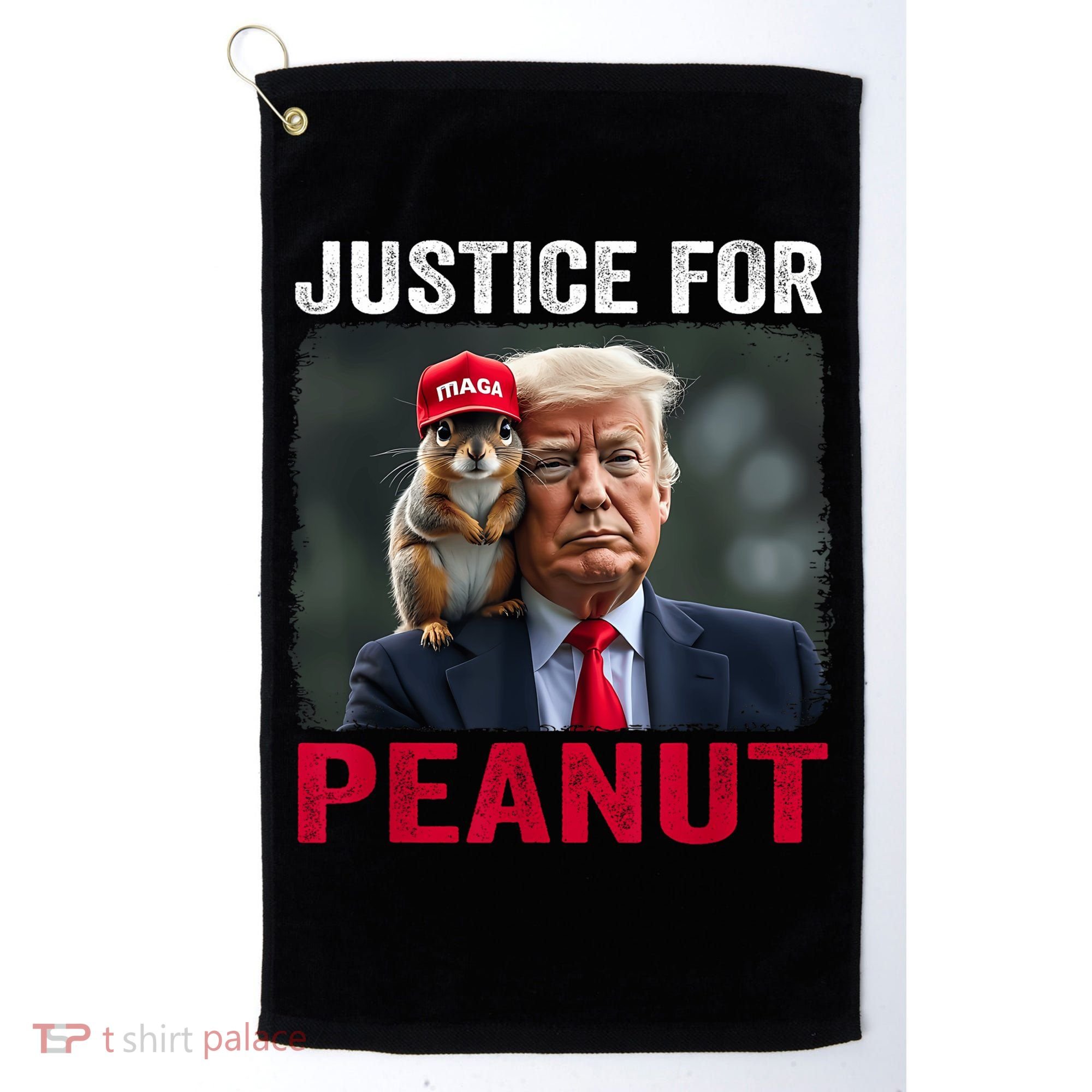 Justice For Peanut The Squirrel Wanted Golf Towel