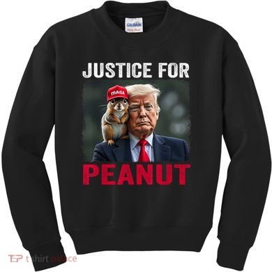 Justice For Peanut The Squirrel Wanted Kids Sweatshirt