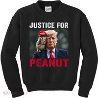 Justice For Peanut The Squirrel Wanted Kids Sweatshirt thumb 0