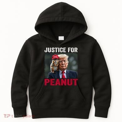 Justice For Peanut The Squirrel Wanted Kids Hoodie