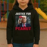 Justice For Peanut The Squirrel Wanted Kids Hoodie thumb 3