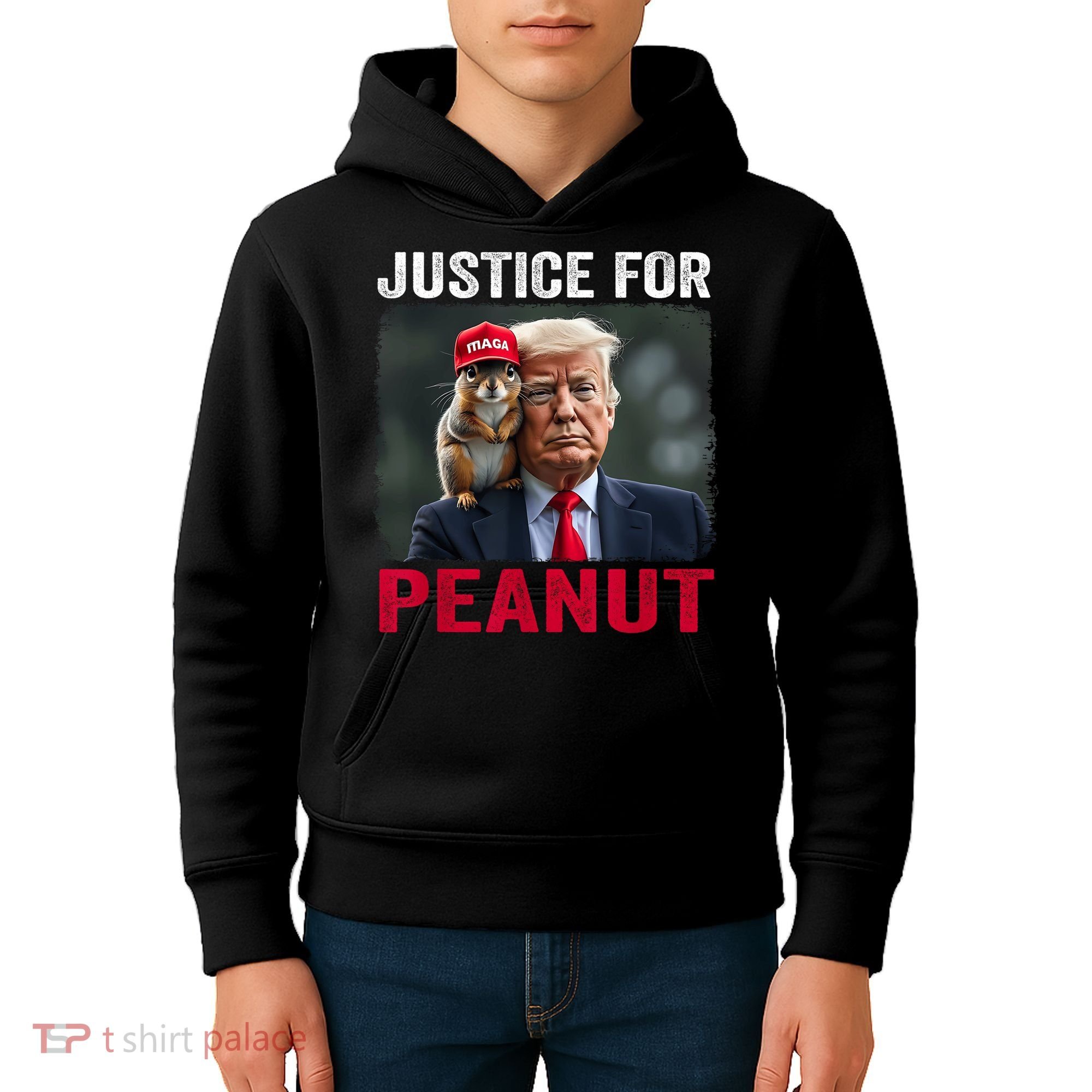 Justice For Peanut The Squirrel Wanted Kids Hoodie