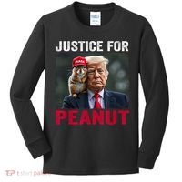 Justice For Peanut The Squirrel Wanted Kids Long Sleeve Shirt thumb 0