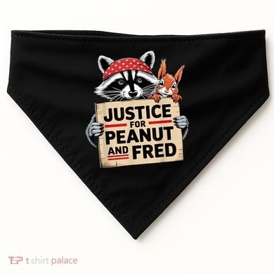 Justice For Peanut The Squirrel And Fred The Raccon USA-Made Doggie Bandana