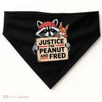 Justice For Peanut The Squirrel And Fred The Raccon USA-Made Doggie Bandana thumb 0