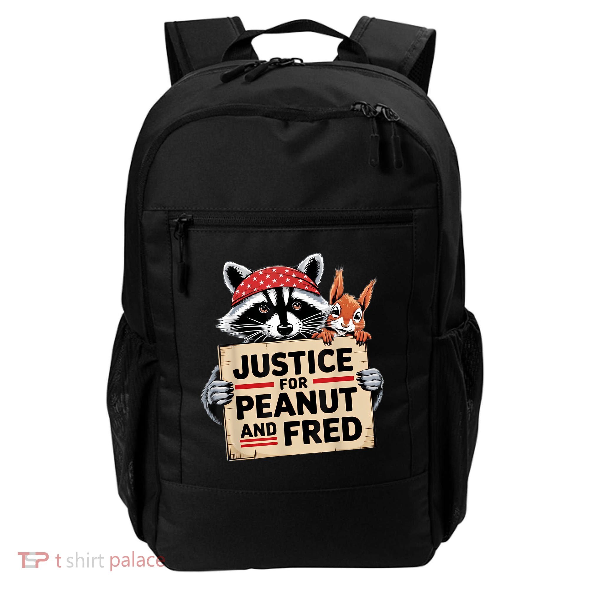 Justice For Peanut The Squirrel And Fred The Raccon Backpack