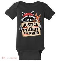 Justice For Peanut The Squirrel And Fred The Raccon Baby Bodysuit thumb 0