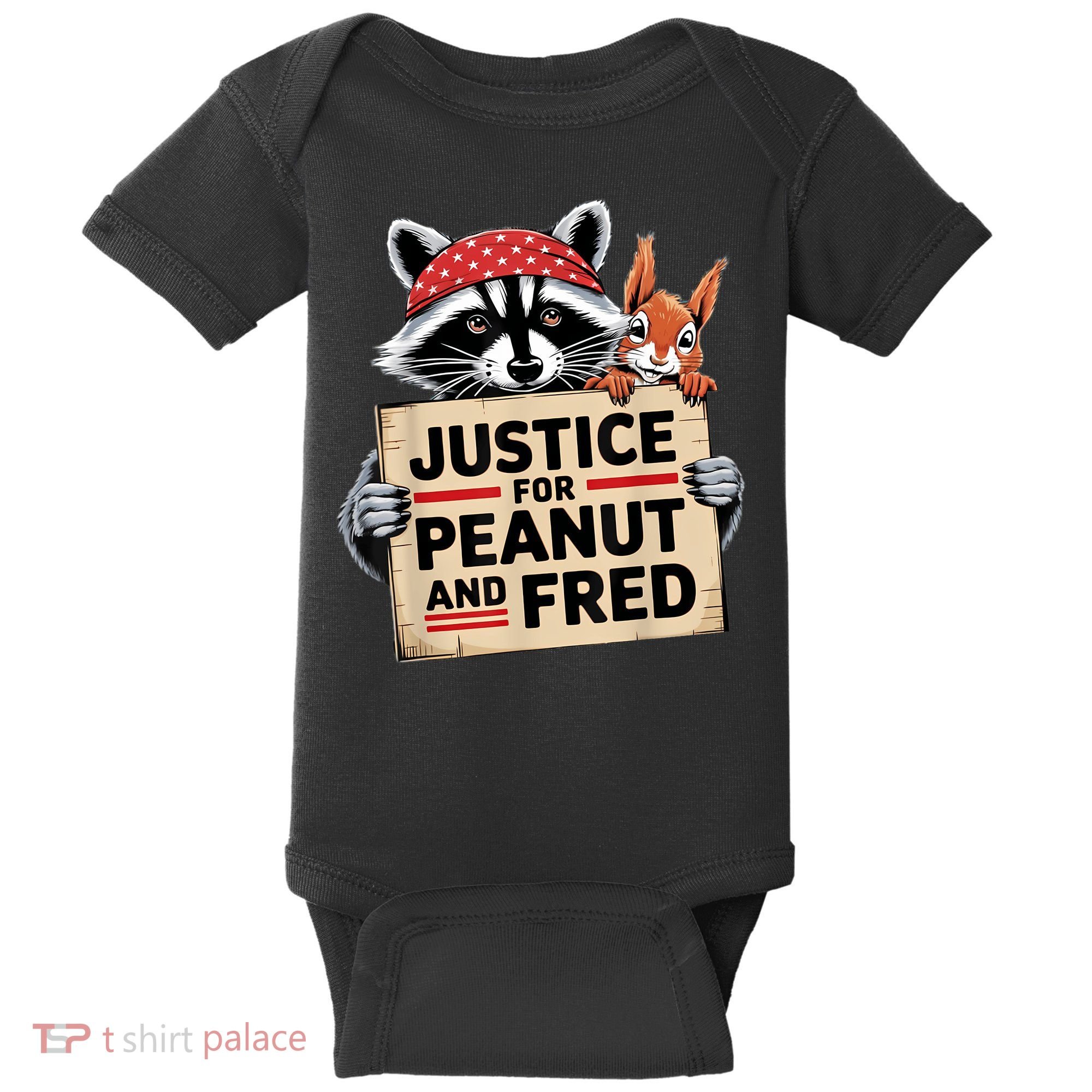 Justice For Peanut The Squirrel And Fred The Raccon Baby Bodysuit