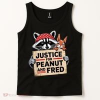 Justice For Peanut The Squirrel And Fred The Raccon Tank Top thumb 2