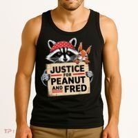 Justice For Peanut The Squirrel And Fred The Raccon Tank Top thumb 3