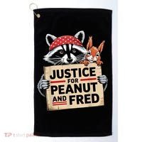 Justice For Peanut The Squirrel And Fred The Raccon Golf Towel thumb 0