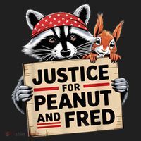 Justice For Peanut The Squirrel And Fred The Raccon Golf Towel thumb 3
