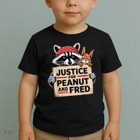 Justice For Peanut The Squirrel And Fred The Raccon Toddler T-Shirt thumb 2