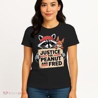 Justice For Peanut The Squirrel And Fred The Raccon Women's T-Shirt thumb 4