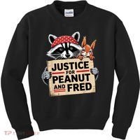 Justice For Peanut The Squirrel And Fred The Raccon Kids Sweatshirt thumb 0