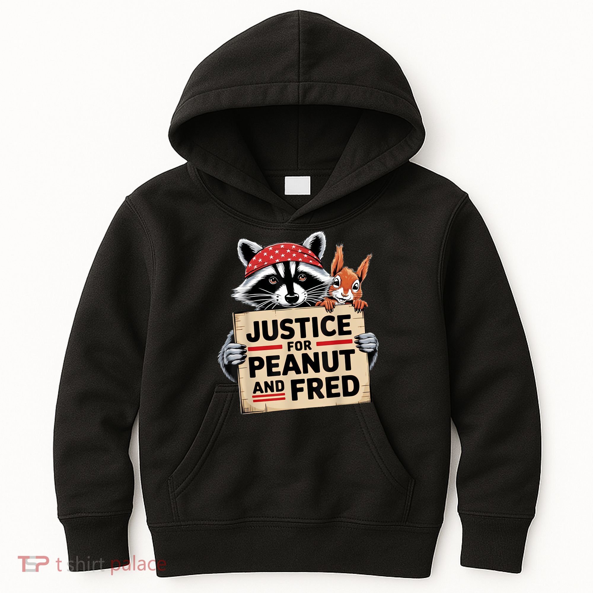 Justice For Peanut The Squirrel And Fred The Raccon Kids Hoodie