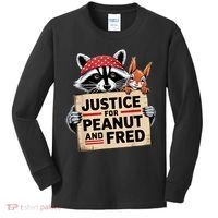 Justice For Peanut The Squirrel And Fred The Raccon Kids Long Sleeve Shirt thumb 0