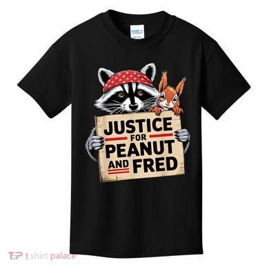 Justice For Peanut The Squirrel And Fred The Raccon Kids T-Shirt